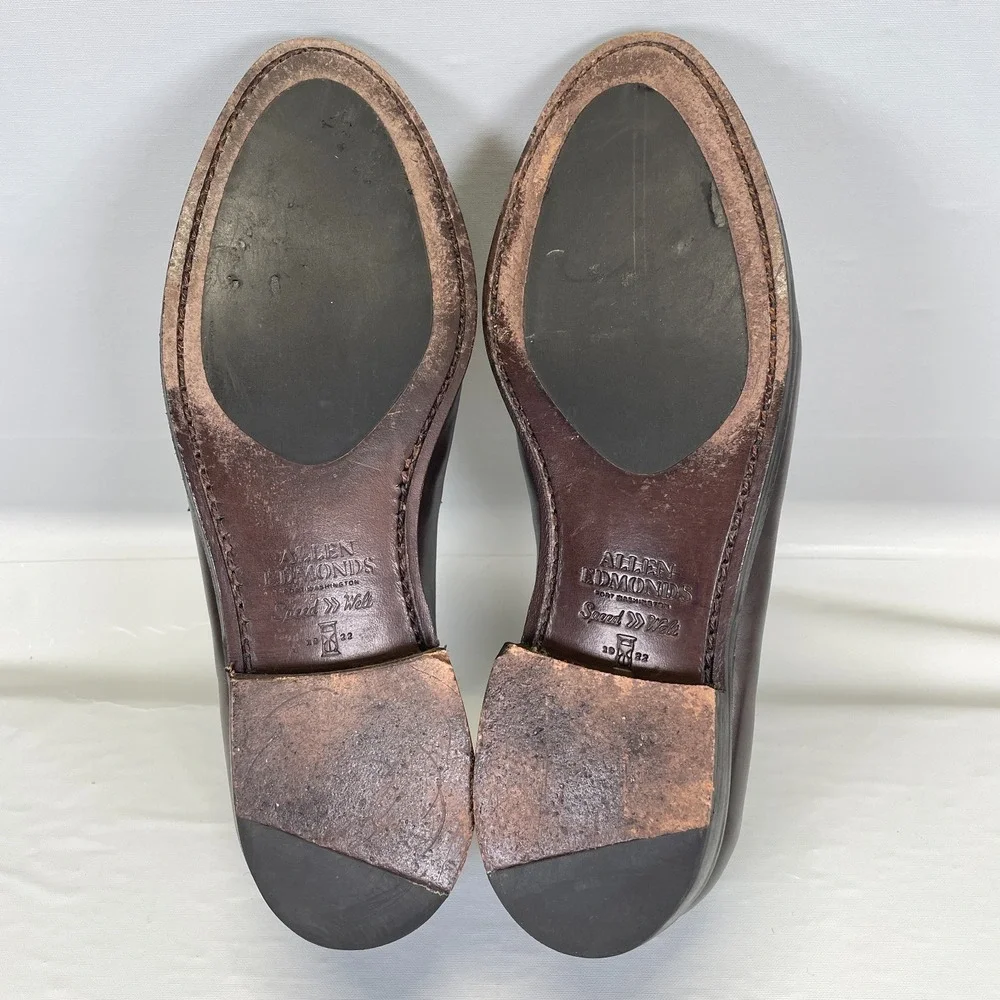 Allen Edmonds Wooster Street Penny Loafers Mens Size 10.5 D Brown Leather Shoes